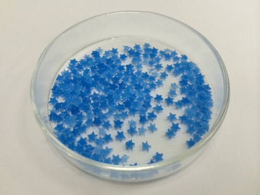 Blue star speckles for detergent powder